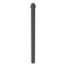 Dekorativ puller | st�lr�r � 89 mm | med halvkuglehoved | fastmonteret, til indst�bning i beton med jordanker, total l�ngde ca. 1300 mm | med 2 �jer